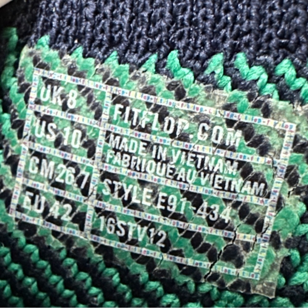 Fitflop Uberknit High Tops Men’s 10 Midnight Navy / Parakeet Green - Picture 7 of 7